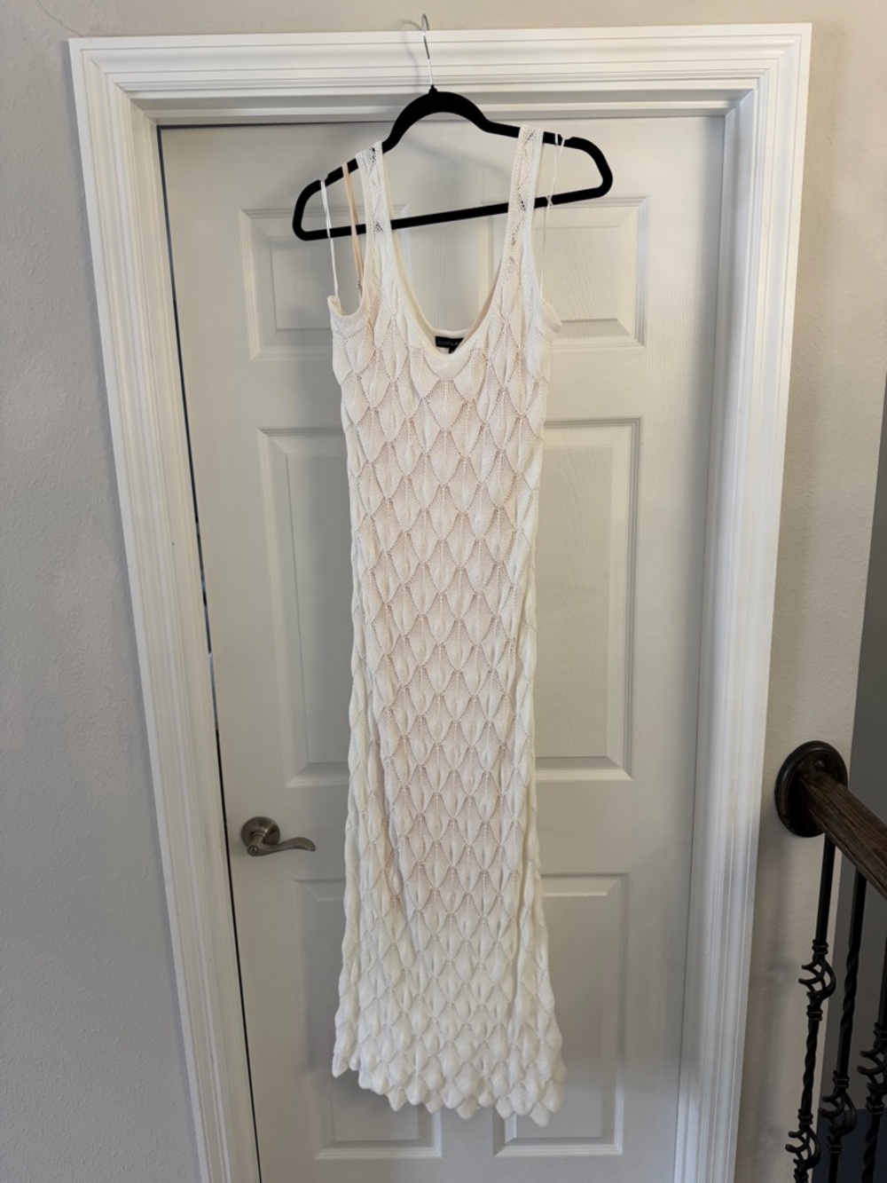 JLUXLABEL Sleeveless Knit Maxi Dress in Soft Cream and Nude